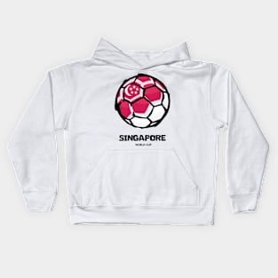 Singapore Football Country Flag Kids Hoodie